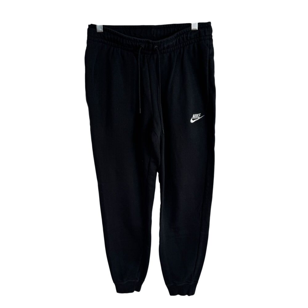 Nike Womens Jogger Sweatpants Size Small Small Black Tapered French Terry